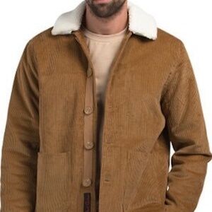NWT $328 Men's Robert Graham Camel Corduroy Sherpa Barn Chore Jacket Sz XXL 2XL